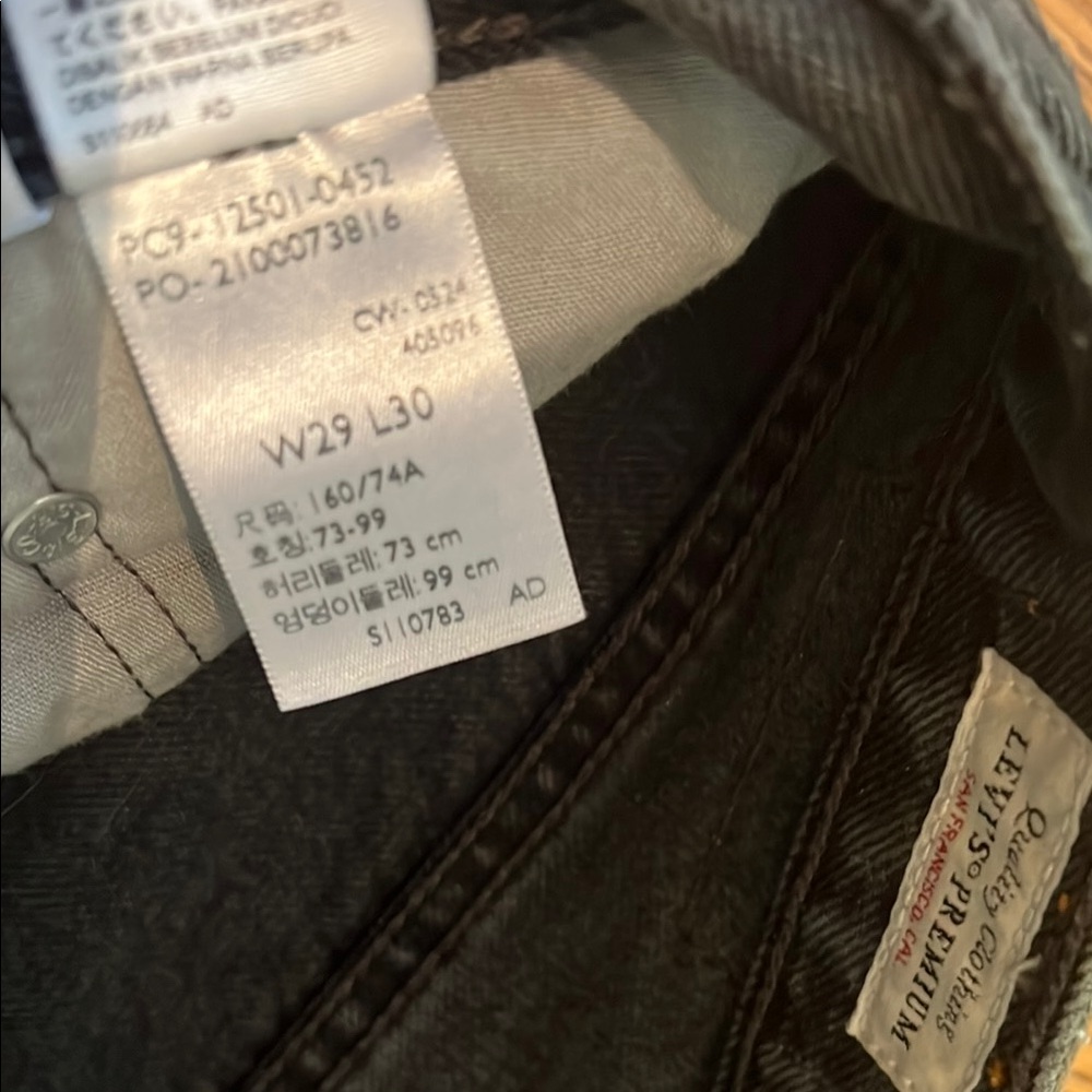 Levi's Women's Straight Leg Jeans — Black Wash - Picture 7 of 12
